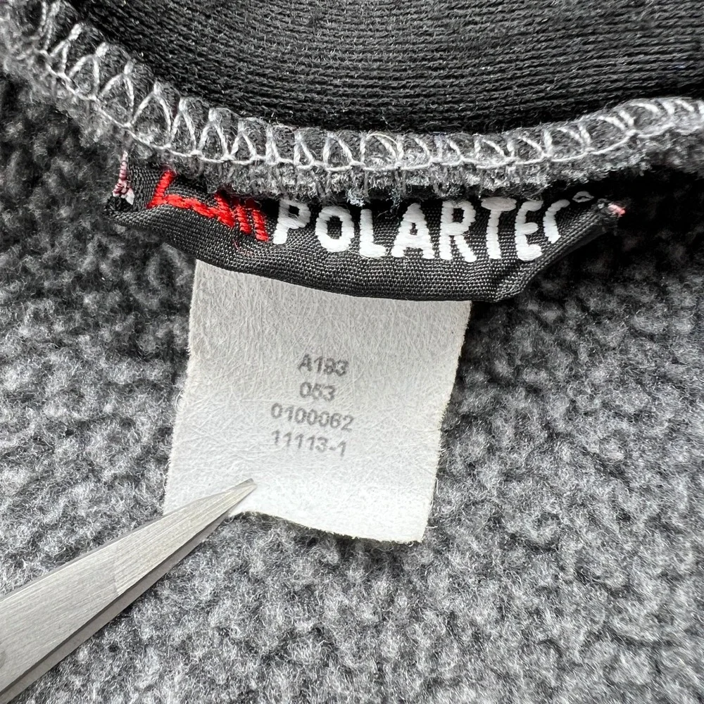 The North Face Denali Polartec Fleece Jacket Mens Large Gray Black Full Zip A193